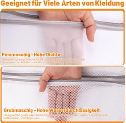 Dailygoods - Set van 5 Wasnetten voor de Wasmachine - Hittebestendige Kledingzakken — thumbnail 2