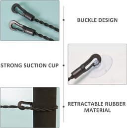 Reiswaslijn Set van 2 - Intrekbare Waskoord met Zuignap - Draagbaar Waskoord - Reisaccessoires voor Reizen en Outdoor Kamperen — thumbnail 3