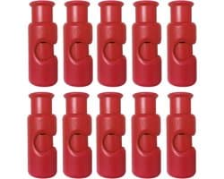 Broodzakclips - Zaksluitingen - Voedsel Bewaren - Handvriendelijk Ontwerp - 10 Stuks - Rood