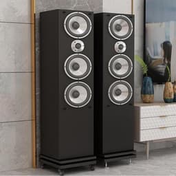 Subwoofer Isolatiestandaard - Audioplatform Wielen - Thuisbioscoop Geluid - Minimaliseert Trillingen - 25mm Dik Bord - Zwart — thumbnail 5