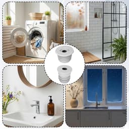 Rioolafdichtingen - 2 stuks - Vloerafvoer - Siliconen - Wasmachine geurplug - 35-40 mm, 45-50 mm geurplug - Afvoerbuis afdichting - Rioolbuisafdichting - Voor thuis, keuken en badkamer — thumbnail 4