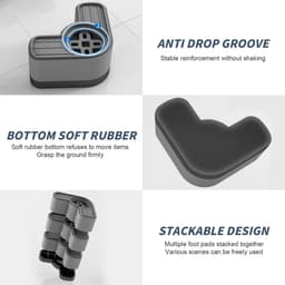 Vibrerende Voeten voor Wasmachines en Meubels, 4 x 4.5 cm, Antivibratie Accessoires voor Wasmachines, Droogkasten en Vaatwassers — thumbnail 2