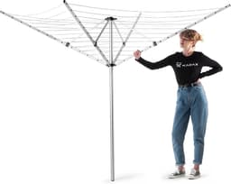 Droogmolen - Wasdroger Kledingrek - Buiten Kleding Drogen - Roestvrij Aluminium - 50 meter - Zilver — thumbnail 5