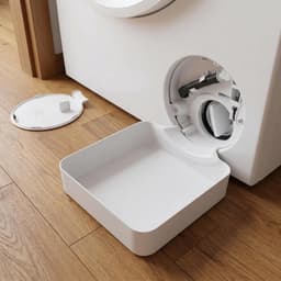 Lekbak Wasmachine 17,8x17,8cm Wit - Universele Opvangbak voor Wasmachine & Vaatwasser - Onderdelen Voor Wasmachines - Lekbeveiliging voor Kelder, Woning & Camper - Lekbak - Eenvoudig te Reinigen - Beschermt Vloer & Meubels tegen Waterschade — thumbnail 3