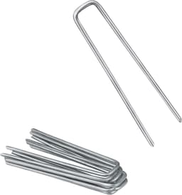 Grondankers - Grondpennen Haringen - Tuin Vastzetten - Anti-roest Gegalvaniseerd - 100x13x2.9 mm - Zilver — thumbnail 1