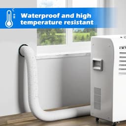 Afvoerslang PVC - Flexibele slang Aluminium pijp - Ventilatie aanleggen - Met RVS slangklemmen - 80mm x 3m - Wit — thumbnail 3