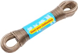Wasknijperlijn Staalkern - Drooglijn Tuin - Kleding Drogen - Roestvrij PVC Coating - 20 meter - Transparant — thumbnail 5