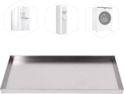 Wasmachine Lekbak - Opvangbak Waterbak - Vloeren Beschermen - Verhoogde Rand - 60x60x5 cm - Zilver — thumbnail 1