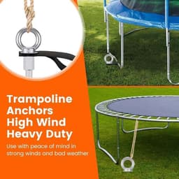 Grondanker - Metaal - 36 cm - Schroefharingen met Lusband voor Camping en Tentbevestiging — thumbnail 2