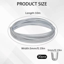 Spiraal metalen ribben 39" x 0.2" - Flexibel staal - 30 boning tips - Ideaal voor corsetten - ShopVlot — thumbnail 2