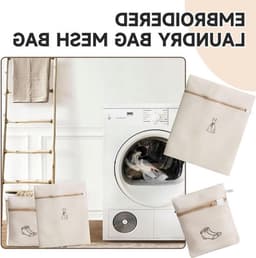 Set van 2 wasnetten voor delicate kleding, lingerie en schoenen - Ideaal voor reizen en wasmachinegebruik — thumbnail 5