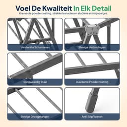 ProductXpert DryPro™ - Wasrek - Droogrek Inklapbaar - Opvouwbaar - 160 cm - Grijs — thumbnail 1