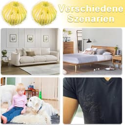 Wasmachine, pluisballen, wasmachine, pluisbal voor wasmachine, voor hondenharen en kattenhaarverwijderaar, wasmachine (geelwit) — thumbnail 5