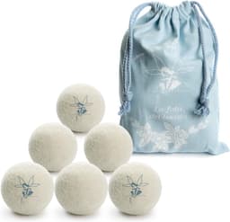 Wollen droogballen, 6 anti-kreuk droogballen en vangen het haar met etherische theeboomolie, wollen droogballen met wasgeurdiffuser — thumbnail 2