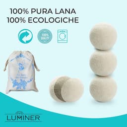 Drogerballen van wol, 6 ballen voor de droger, kreukvrij en vangt haar met 2 etherische oliën, lavendel en theeboomoliën, wollen ballen voor droger met geurdispenser voor de wasdroger — thumbnail 3