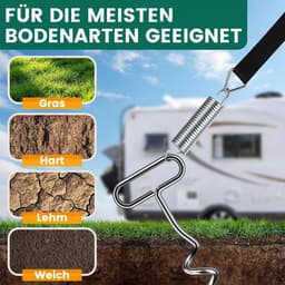 Stormbanden voor luifels - 13 m spanband - 39 cm grondankers - windbestendig tot 110 km/u - ShopVlot — thumbnail 5