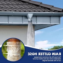 Afvoerslang 10 m voor regenpijpen, tijdelijke slang voor afvoer tot Ø 125 mm inclusief 5 kabelbinders, waterdicht en flexibel — thumbnail 3