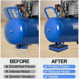 Antitrillingsmatjes voor wasmachines – geluidsisolerende en schokabsorberende matjes met een schokabsorberende rubberlaag en een tussenlaag van EVA; geschikt voor luchtcompressoren, airconditioners, loopbanden, wasmachines en drogers, enz-50*50*22mm — thumbnail 2