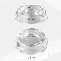 Set van 4 transparante anti-schokpads voor wasmachines | Transparante siliconen pads met antisliptextuur om wegglijden te voorkomen, herbruikbaar, onzichtbare voetjes voor apparaten. — thumbnail 4