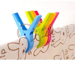 strandhanddoek clips 8 st – sterke, veilige grip | Veilige clips voor ligbedden, stoelen, dekens, was – HQ kunststof, felle kleuren — thumbnail 5
