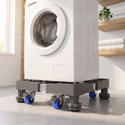 LUXEVI Wasmachine Verhoger met Wielen - Verstelbaar - 300 kg 8poten 4 wielen - Ook voor Droger & Koelkast - Zwart — thumbnail 4