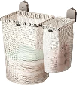 Zuignap Hangende Wasmand van Gaas - Opvouwbaar en Boorvrij - 45x27.8 cm - Geschikt voor Slaapkamer - Badkamer en Studentenkamer - Groot en Klein - Grijs — thumbnail 1