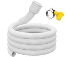 Afvoerslang - Verlengbuis Waterslang - Waterafvoer Regelen - Flexibel Lekvrij PVC - Tot 5 meter - Wit