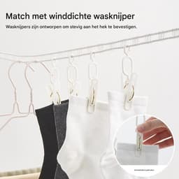 Draagbare Reiswaslijn - Opvouwbaar Kledingrek - Kleding Drogen - Winddicht Ontwerp - 5 Meter - Grijs — thumbnail 4