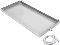 Wasmachine Lekbak - Roestvrij Staal - Water Opvangen - Hoge Anti-Overlooprand - 30x110cm - Zilver — thumbnail 1