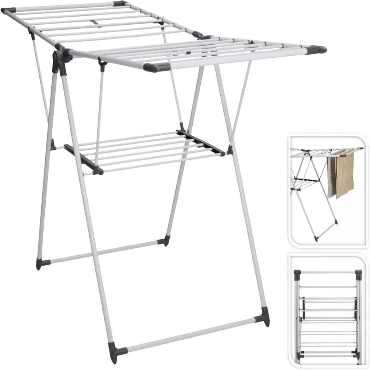 Opvouwbaar Droogrek - Droogrek - 16 Meter Drooglengte - Inklapbaar - Lichtgewicht - Voor Binnen en Balkon — afbeelding 1