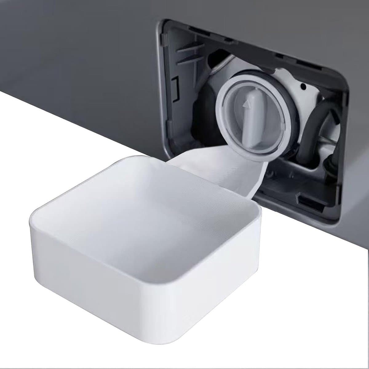 Afvoerbak voor wasmachine - 3D-geprinte waterdichte bak - Lekbak wasmachine - Wateropvang - Afvoer - Wasmachine - Wateropvangbak - Opvangbak tegen lekkage - universele opvangbak voor filterreiniging - 18cm — afbeelding 1