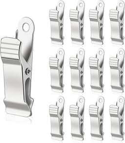 12 Stuks Mini Krokodillenclips van Metaal, 1/2 Inch Breed, Voor Creatieve Klussen, Foto's en Gordijnen (Zilver) — thumbnail 1
