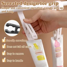 10 Grote Was Pins met Haakjes - Stevige Washaakjes met Clips, Omkeerbare Hangclips voor Handdoeken, Douches, Gordijnen en Kleding — thumbnail 4