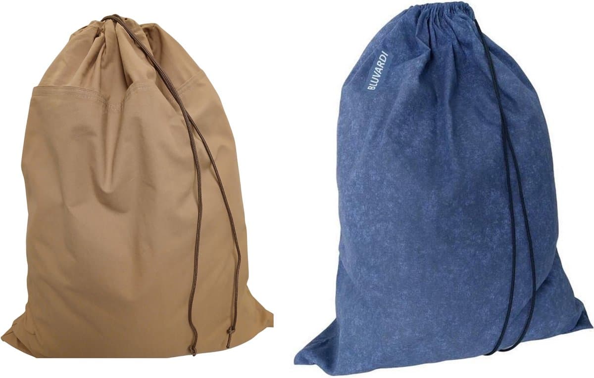 Bluvardi katoenen waszakken set van 2 stuks - XXL -bruin- blauw — afbeelding 1