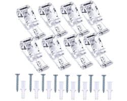 8 Sets Vouwgordijn, P Clip, Plastic Roman Blind, Kettingkoord, P Klemmen, Kindveiligheid, Rolgordijn Clips voor Gordijnen met 8 Schroeven en 8 Plastic Kolommen