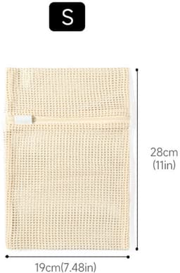 4 Stuks-waszak- waszakjes met rits-waszakken voor wasgoed-mesh waszakken-waszakken-waszak klein -wasnet-waszakje bh-Waszakje Lingerie- wasmachine zakken-Beschermt Kleding-Katoen waszak-georganiseerde bagage — thumbnail 3