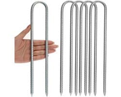 Set van 4 grondstaken ankers, zware tenthagels, haringen, metaal, staal, tuinnietjes, landschap, wapening, tuinieren - ShopVlot