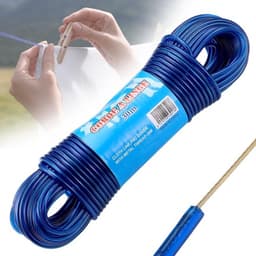 Waslijn 30 Meter - Zware Kledinglijn met Stalen Kern - Roestvrij en Waterdicht - Sterke Draad 4 mm - Duurzaam en Geschikt voor Buiten — thumbnail 1