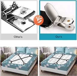 2 Pcs Sheet Support Straps Long Adjustable Bed Sheet Clips Adjustable Cross Tensioners for Fitted Sheet Compatible - ShopVlot — thumbnail 5