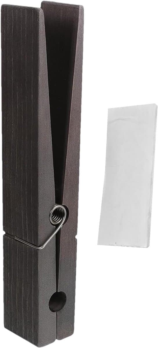 Houten Knijpers - Grote Klemmen - Handdoeken Ophangen - Robuust Hout - 30 cm Lengte - Zwart — afbeelding 1