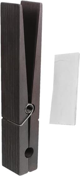 Houten Knijpers - Grote Klemmen - Handdoeken Ophangen - Robuust Hout - 30 cm Lengte - Zwart — thumbnail 1