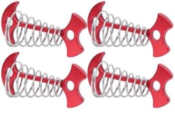 Grondankers 4-delig - Spiraalvormig - Multifunctionele Tentaccessoires - Geschikt voor Houten Platforms - Aluminiumlegering/Roestvrij Staal - 7.7x3.6cm - Tentpalen — thumbnail 3