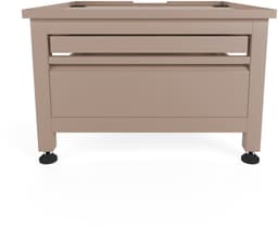 Wasophoogte® Wasmachine verhoger met lade en plateau - Wasmachine opbouwmeubel - Wasmachine sokkel - 42cm hoog - Taupe - Universeel - 65*60,5 (LxB) - Inclusief wandbeugels — thumbnail 2