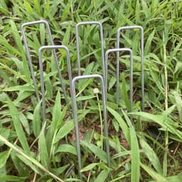 Omgoods - U-vormige Gegalvaniseerde Tuinpinnen voor Onkruidcontrole, 150mm — thumbnail 4