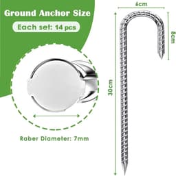 Omgoods - Grondankers Set van 14 Stuks van Gegalvaniseerd Staal — thumbnail 4