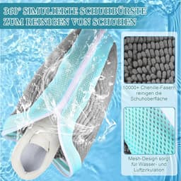 SnelShoppen - Schoenwaszak voor de wasmachine - Sneaker waszak - Herbruikbare schoentas met antislip rits - Voor alle types schoenen - Sector grijs — thumbnail 3