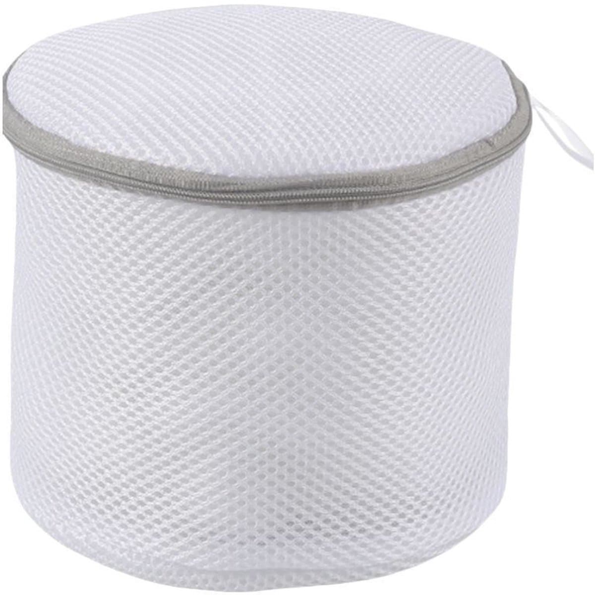 Set van 2 waszakken van mesh voor bh's, met cilindrische ritssluiting, geschikt voor de wasmachine, ideaal voor bh's, ondergoed, sokken en reiskleding. Handig voor het opbergen en organiseren van je kleding. Afmetingen: 15 cm * 17 cm — afbeelding 1