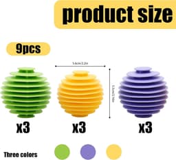 Wasbal voor de wasmachine, wasbal voor donsjassen, 9 stuks — thumbnail 2