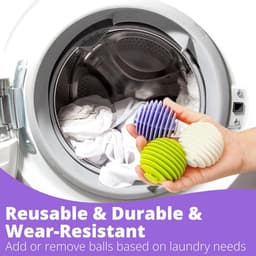 SnelShoppen - Reusable Wasballen voor Wasdroger en Wasmachine, Droogballen voor Efficiënt Drogen, Zachte en Elastische Materialen, Ideaal voor Kleding — thumbnail 4