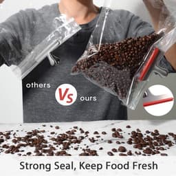 Verpakking van 12 - 3" roestvrijstalen siliconen sluitclips - Siliconen gecoat, geen scherpe randen - Luchtdichte afsluiting - Antislipstrips - Geschikt voor keukens/kantoren - Werkt ook als ticketclip - Rood, blauw en geel — thumbnail 2